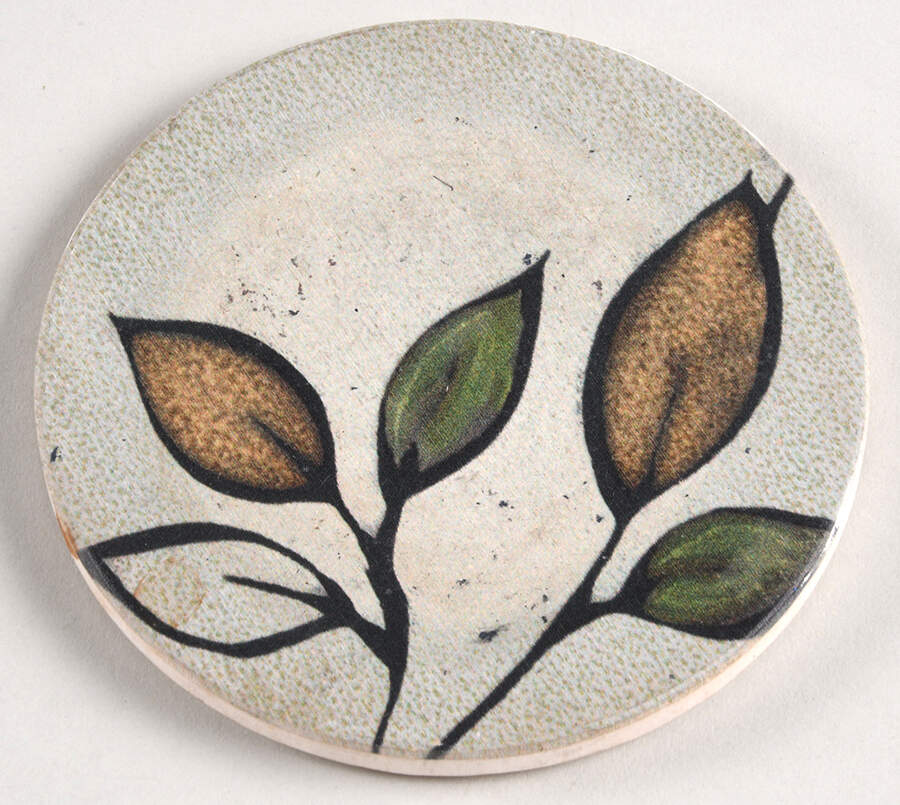 Rustic Leaves Stone/Thirsty Coaster by Pfaltzgraff-1