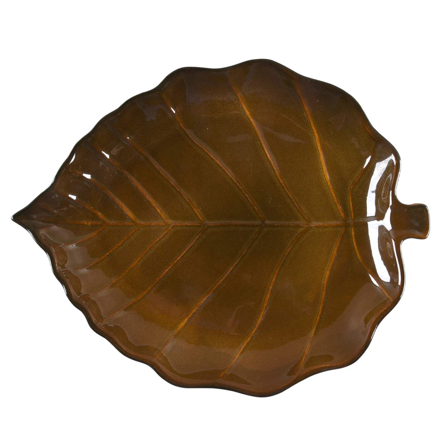 Rustic Leaves 14" Leaf Shaped Platter by Pfaltzgraff-1