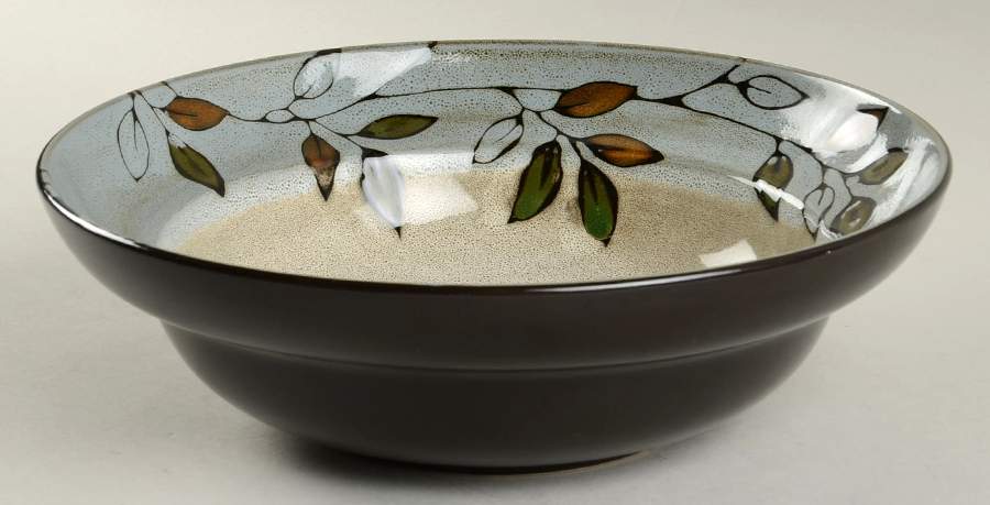 Rustic Leaves 9" Round Vegetable Bowl by Pfaltzgraff-1