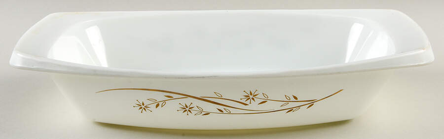Golden Honeysuckle 2.5 Quart Oval Covered Casserole No Lid by Pyrex-1