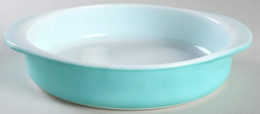 Turquoise 8" Round Ovenware Cake Pan by Pyrex-1