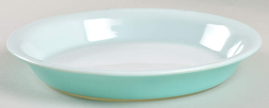 Turquoise 9" Pie Baking Plate by Pyrex-1