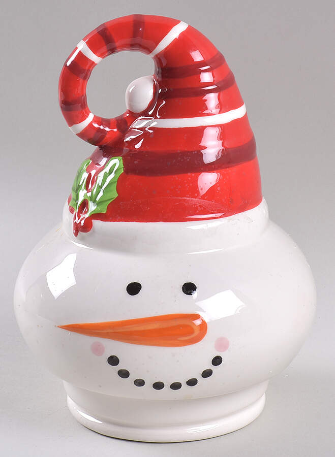 Snowman Lid for Figural Cookie Jar by Pier 1-1