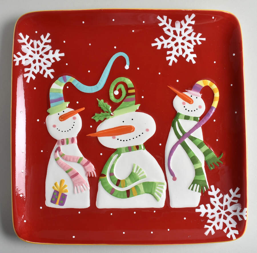 Jolly Holiday 14" Square Platter by Pier 1-1