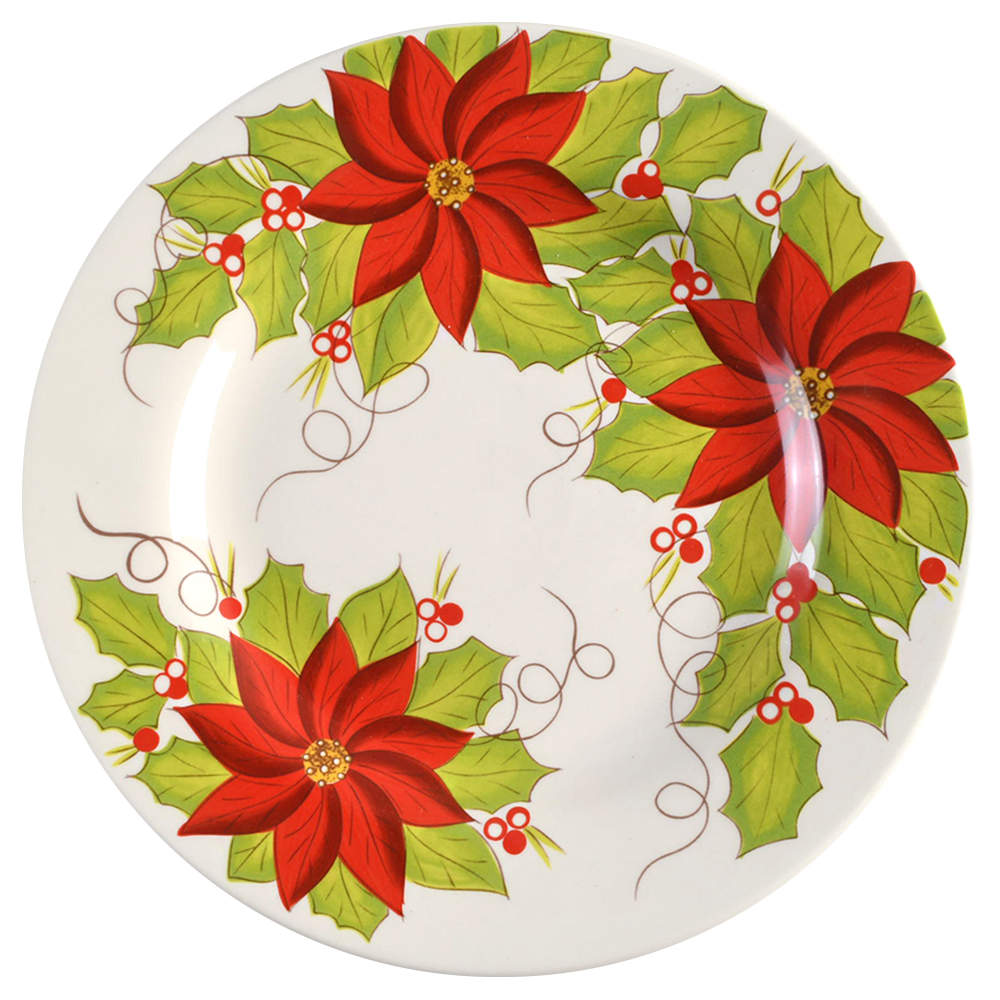 Poinsettia Dinner Plate by Pier 1-1