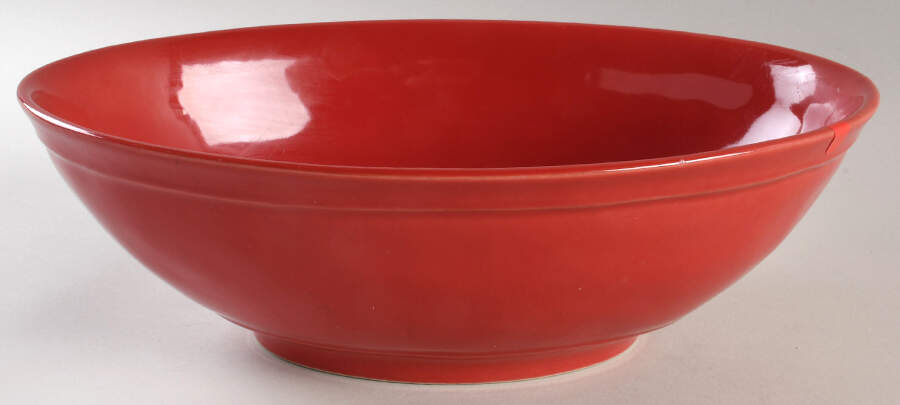 Cambria Red 12" Oval Serving Bowl by Pottery Barn China-1