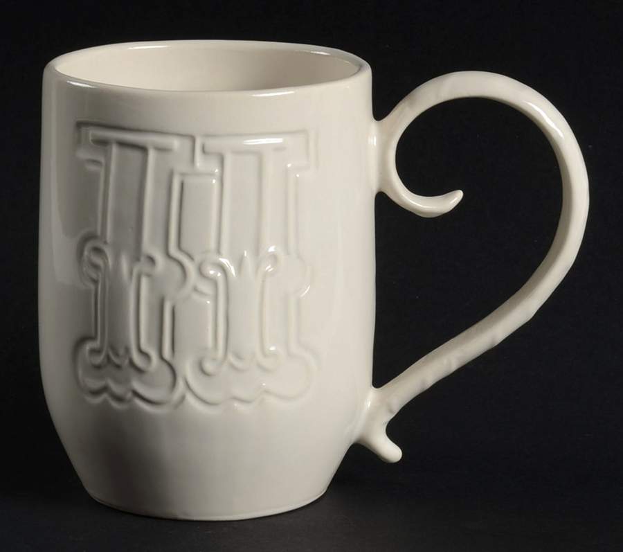 Alphabet White Mug by Pottery Barn China-1