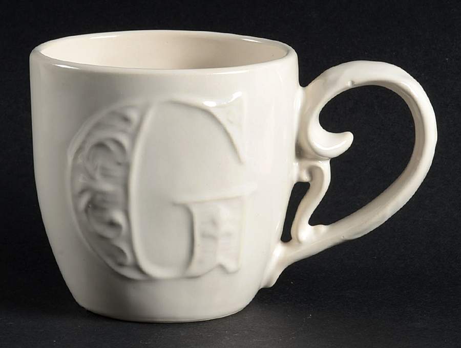 Alphabet White Mug by Pottery Barn China-1