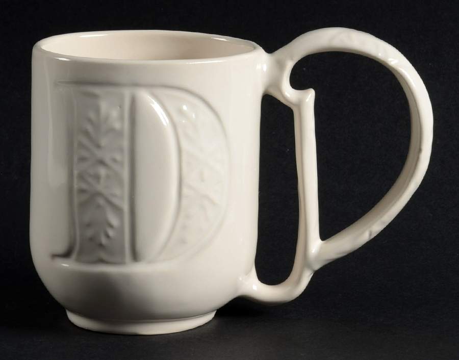 Alphabet White Mug by Pottery Barn China-1