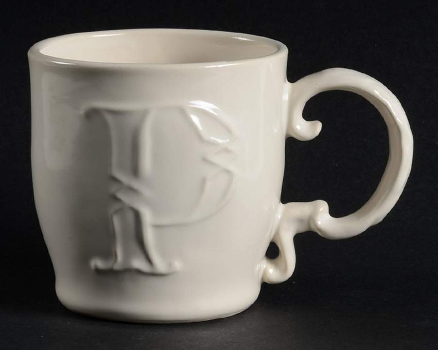 Alphabet White Mug by Pottery Barn China-1