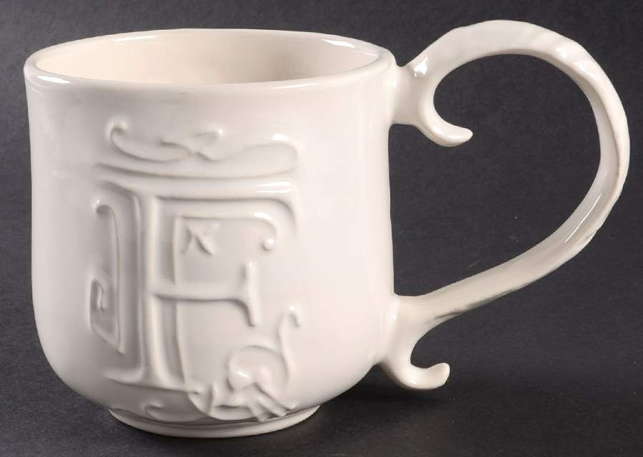 Alphabet White Mug by Pottery Barn China-1