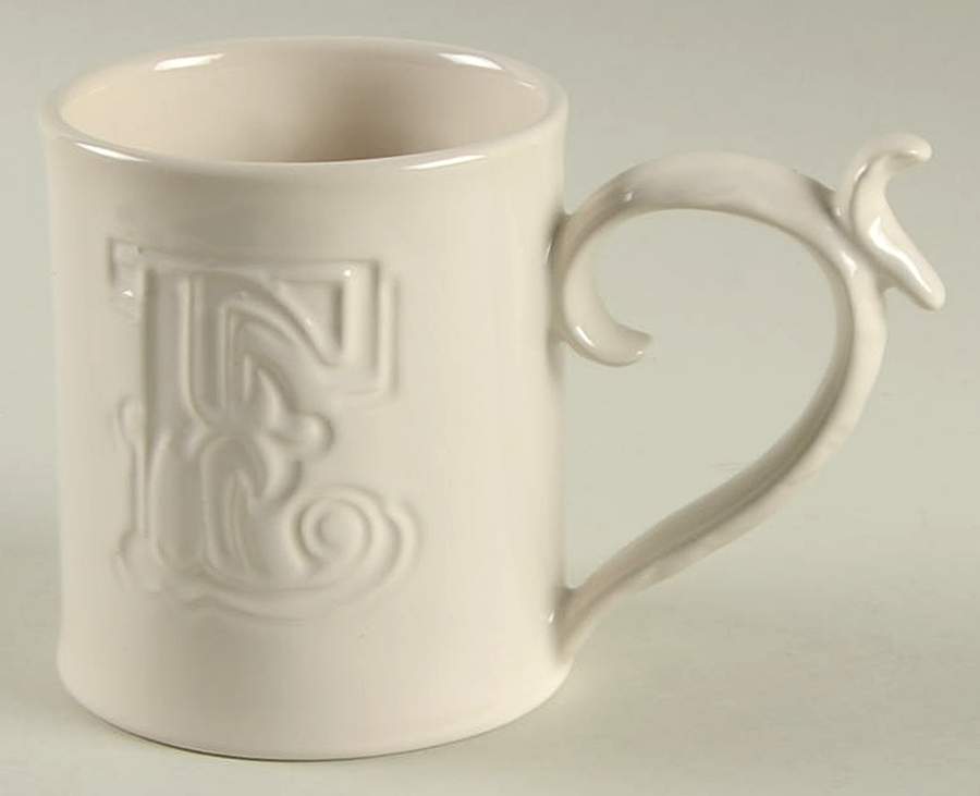 Alphabet White Mug by Pottery Barn China-1