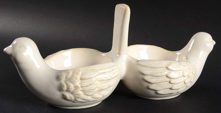 Twelve Days of Christmas 2 Part Divided Tidbit by Pottery Barn China-1