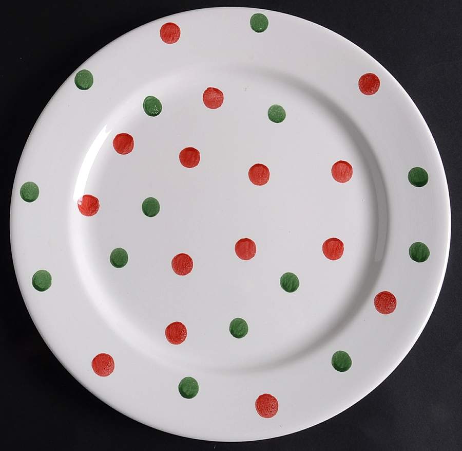 Holiday Dots Dinner Plate by Pfaltzgraff-1