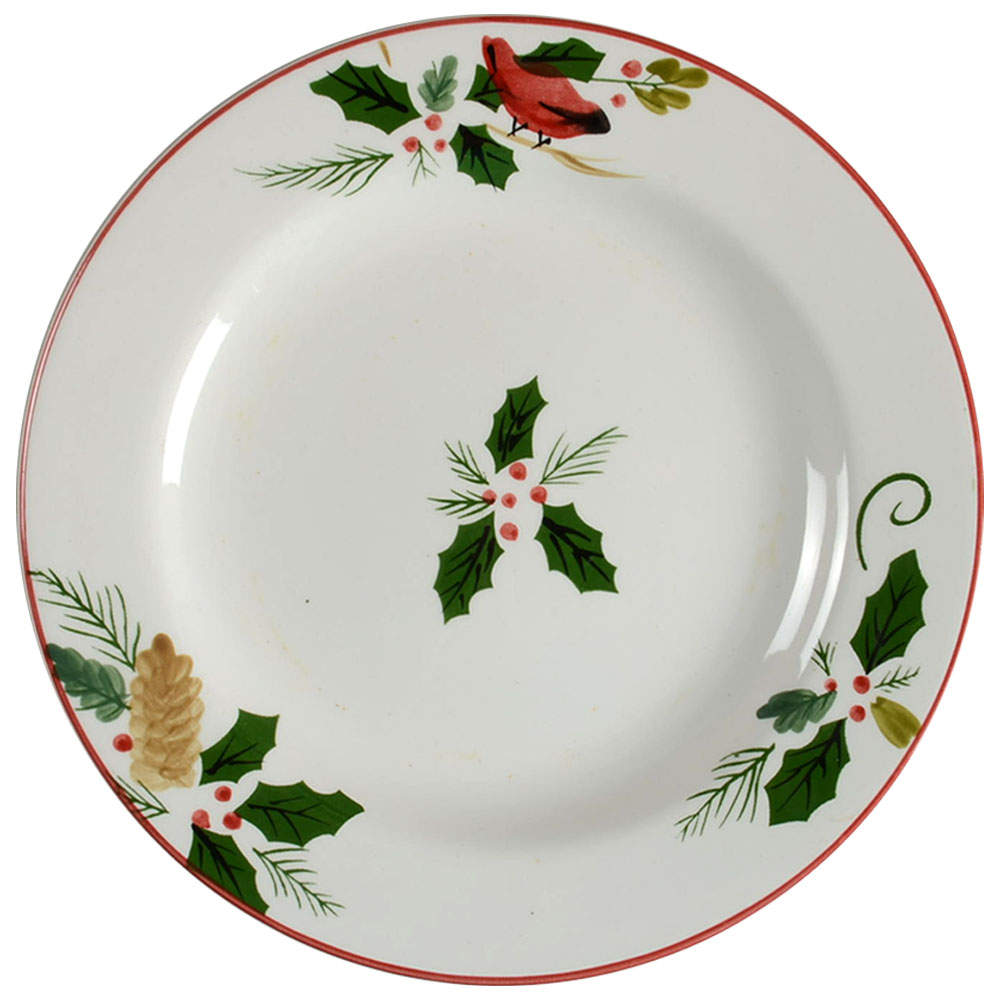 Cardinal & Holly Salad Plate by Pfaltzgraff-1