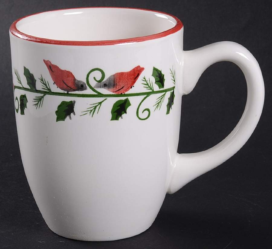 Cardinal & Holly Mug by Pfaltzgraff-1