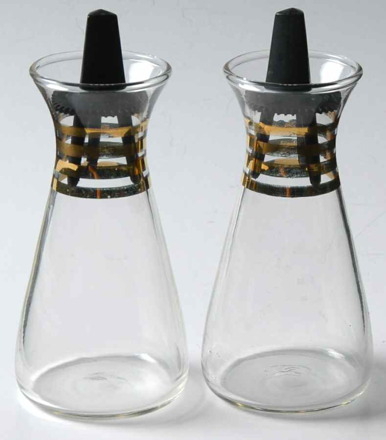 Gold Band Salt & Pepper Set by Pyrex-1