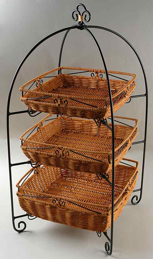 Casual Home 4 Pc 3 Tier Square Basket Set by Princess House-1