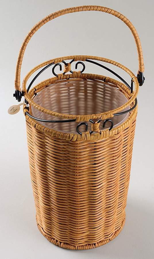 Casual Home Cylinder Basket & Plastic Liner by Princess House-1