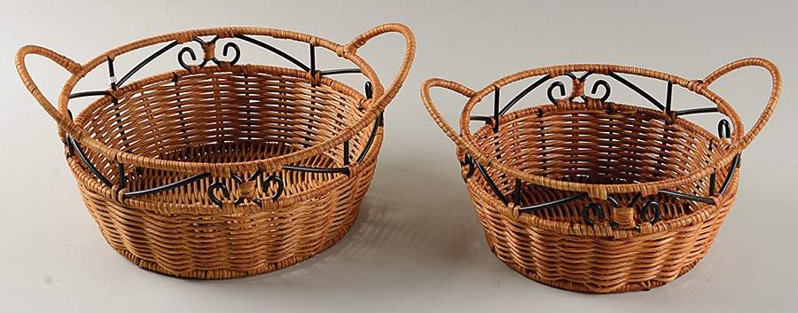 Casual Home (2 Pc) Round Basket Set by Princess House-1