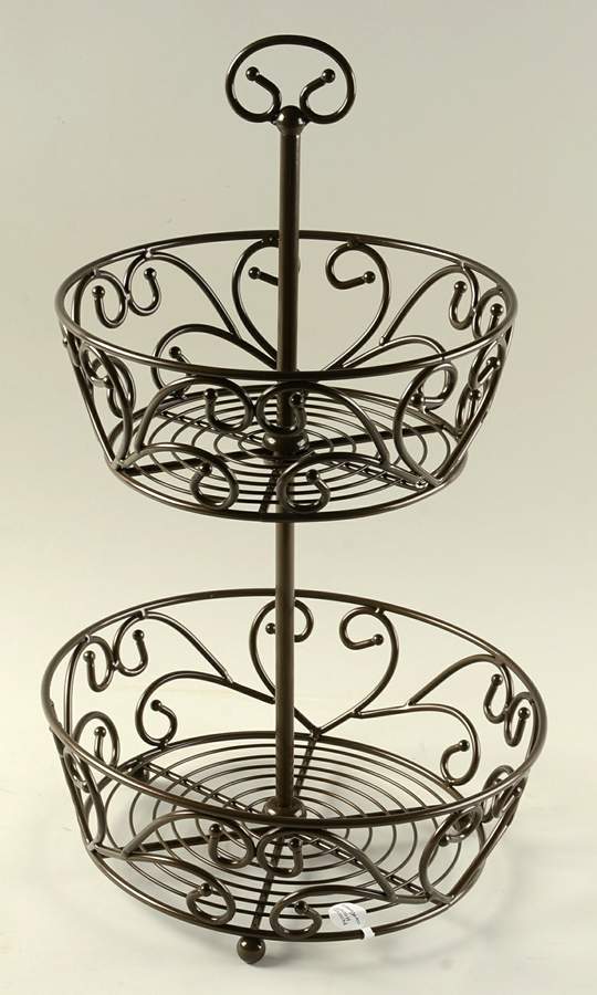 Casual Home 2 Tier Metal Basket by Princess House-1