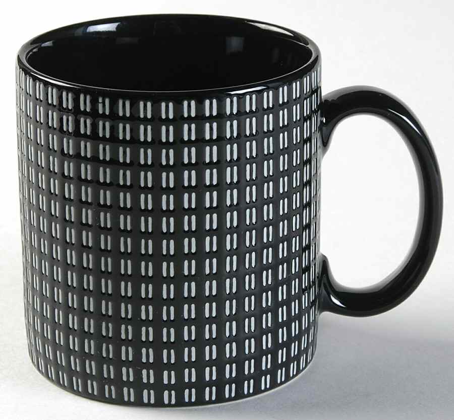 Black White Check Mug by Pier 1-1
