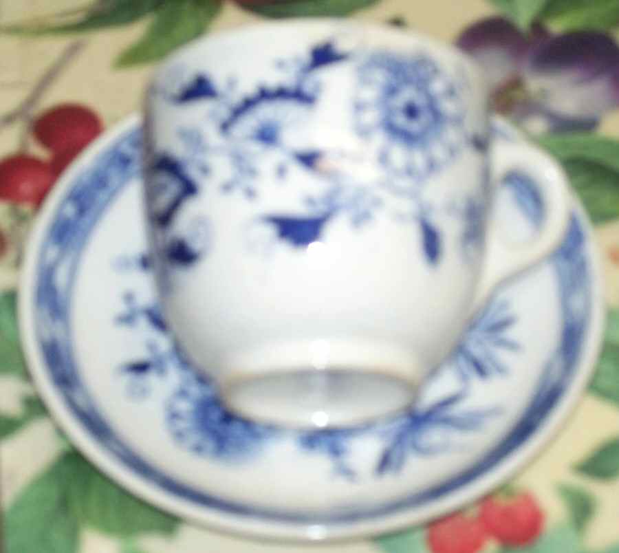 Zweibel Flat Cup & Saucer Set by Petrus Regout & Co-1