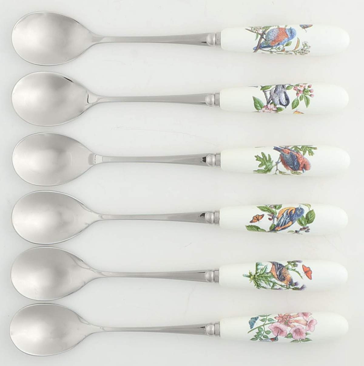Botanic Garden Birds Teaspoon - Set of 6 (Motif 1-6) by Portmeirion-1