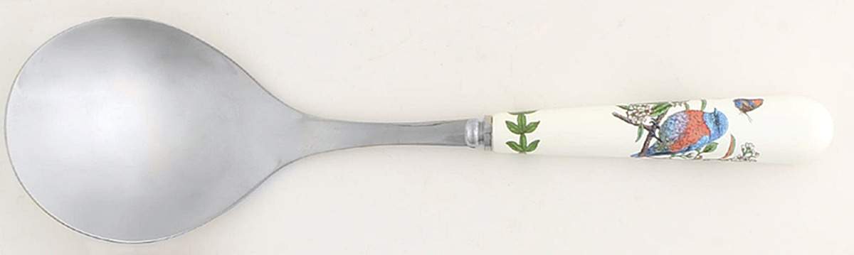 Botanic Garden Birds Salad Serving Spoon with Stainless Bowl by Portmeirion-1