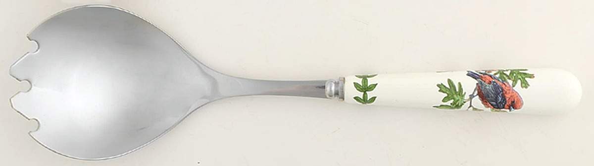 Botanic Garden Birds Salad Serving Fork with Stainless Prongs by Portmeirion-1