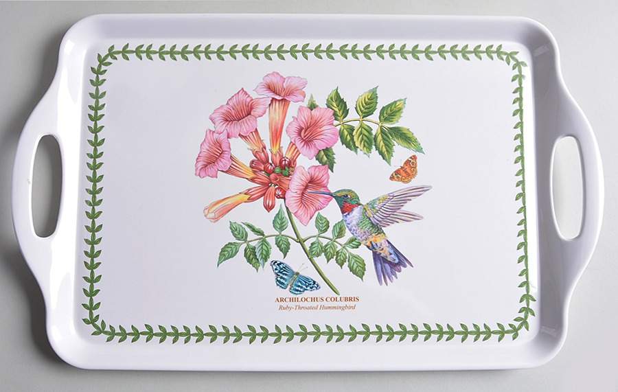 Botanic Garden Birds Handled Melamine Tray by Portmeirion-1