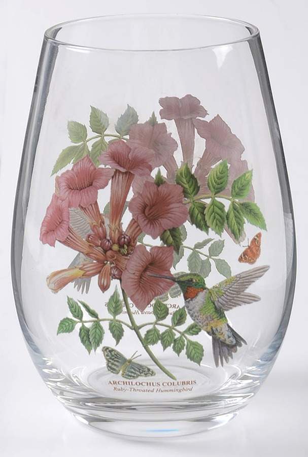 Botanic Garden Birds Glassware Stemless Wine by Portmeirion-1