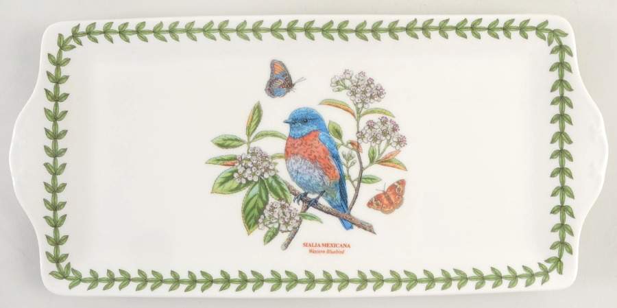 Botanic Garden Birds 13" Sandwich Tray by Portmeirion-1