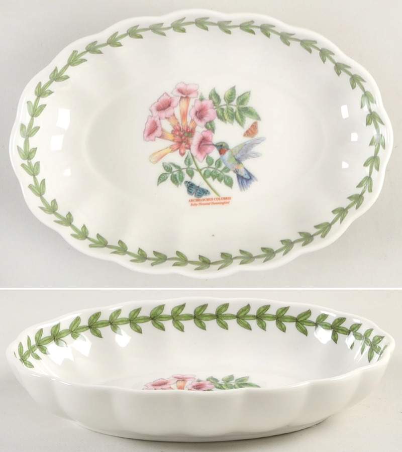 Botanic Garden Birds 6" Oval Tray by Portmeirion-1