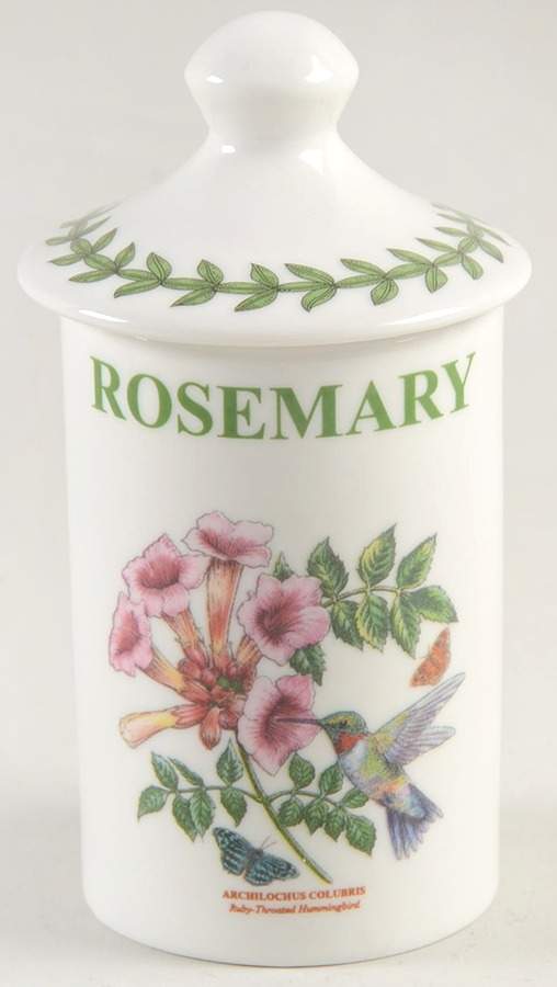 Botanic Garden Birds Rosemary Spice Jar & Lid by Portmeirion-1