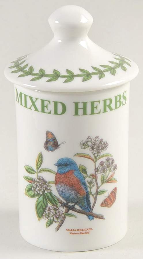 Botanic Garden Birds Mixed Herb Spice Jar & Lid by Portmeirion-1