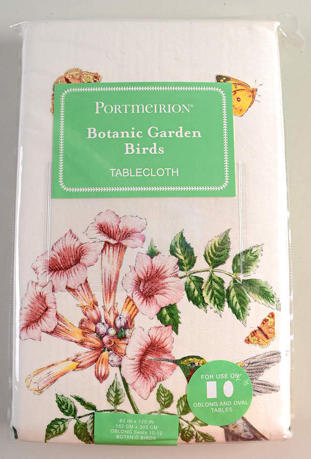 Botanic Garden Birds 60" x 120" Oblong Tablecloth by Portmeirion-1