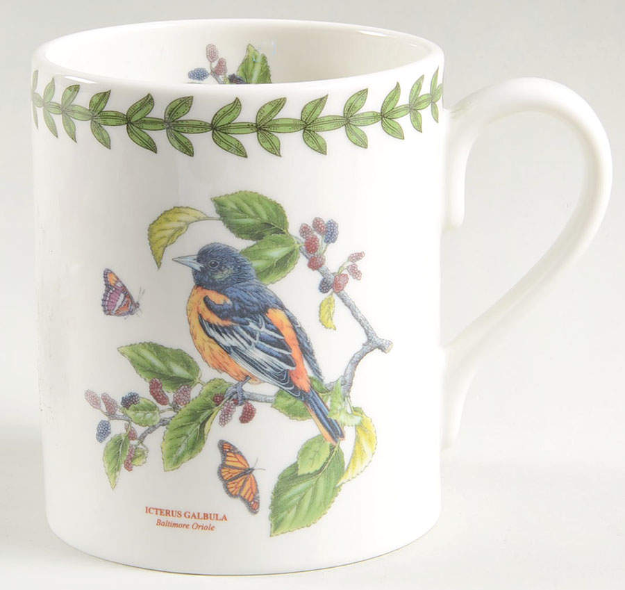 Botanic Garden Birds Mug with Laurel Band by Portmeirion-1