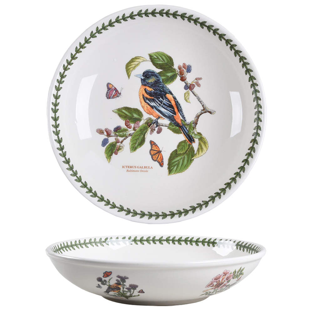 Botanic Garden Birds Low Fruit/Pasta Bowl by Portmeirion-1