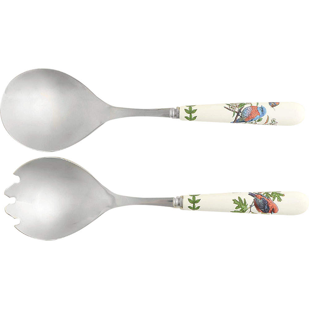 Botanic Garden Birds (2 Piece) Salad Set with Stainless Bowl by Portmeirion-1