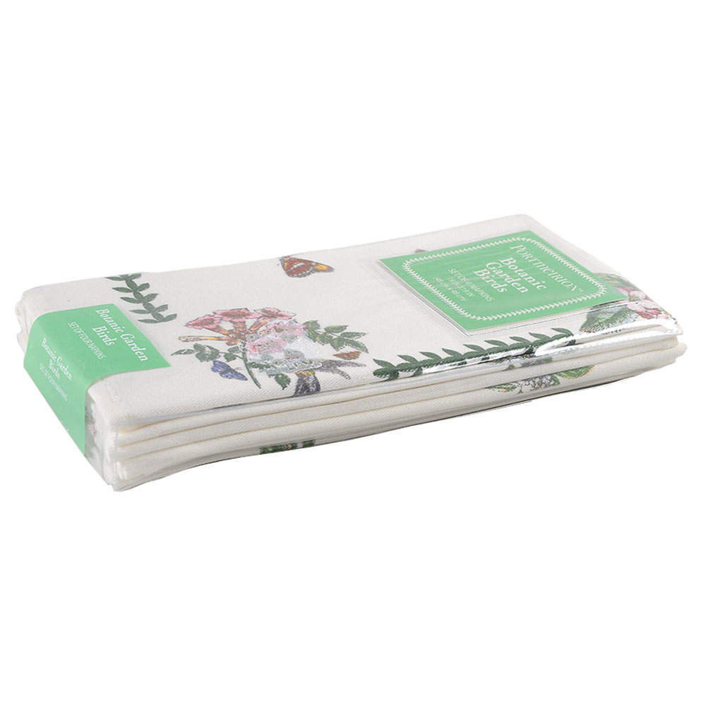 Botanic Garden Birds 19" Cloth Napkin - Set of 4 by Portmeirion-1