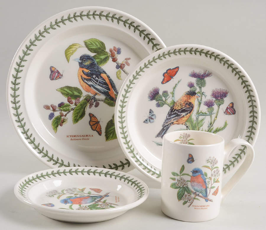 Botanic Garden Birds 4 Piece Place Setting by Portmeirion-1