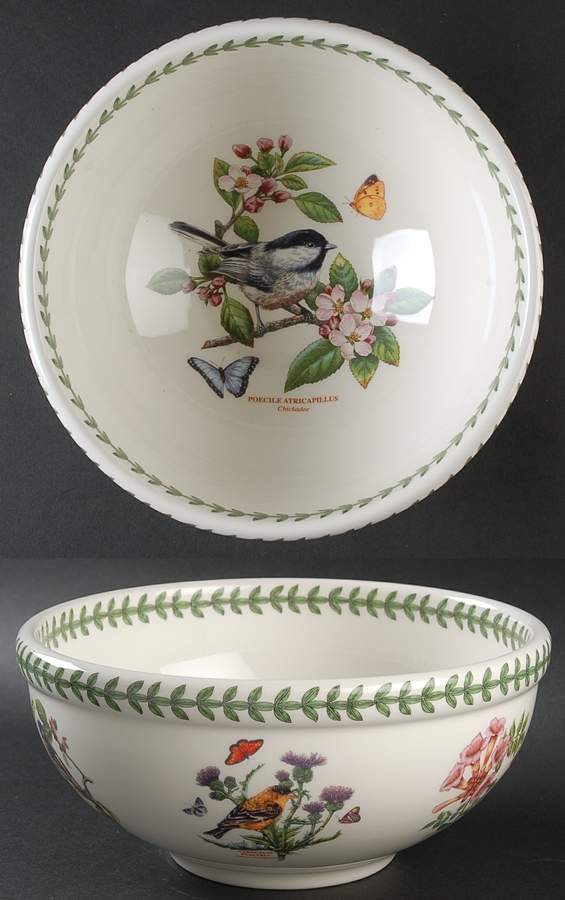 Botanic Garden Birds 10" Large Salad Serving Bowl by Portmeirion-1