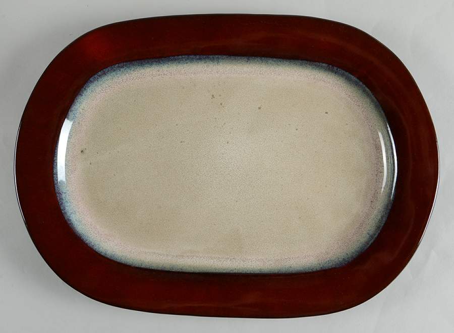 Aria Red 15" Oval Serving Platter by Pfaltzgraff-1