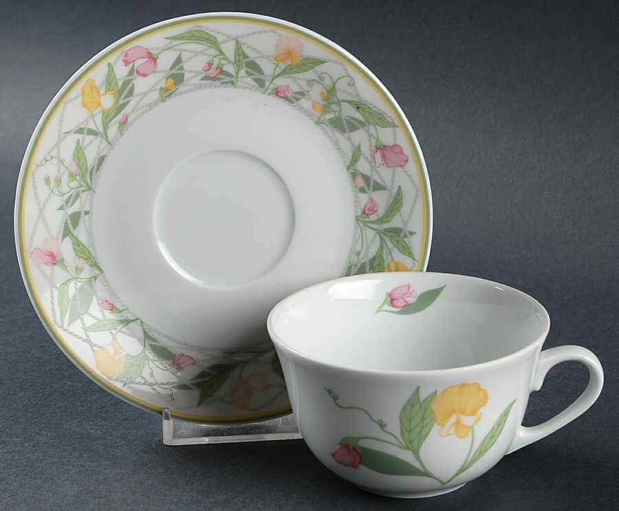 PDL12 Flat Cup & Saucer Set by Porcelaine de Sologne-1