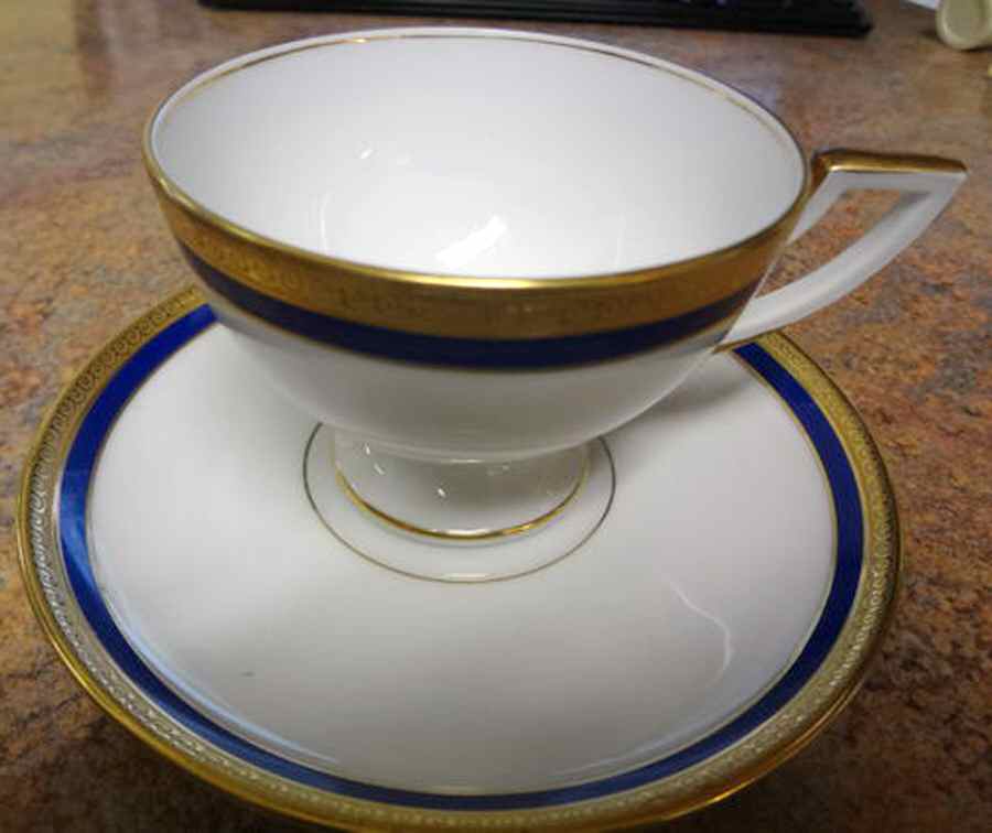 7105 Footed Cup & Saucer Set by Pirkenhammer-1