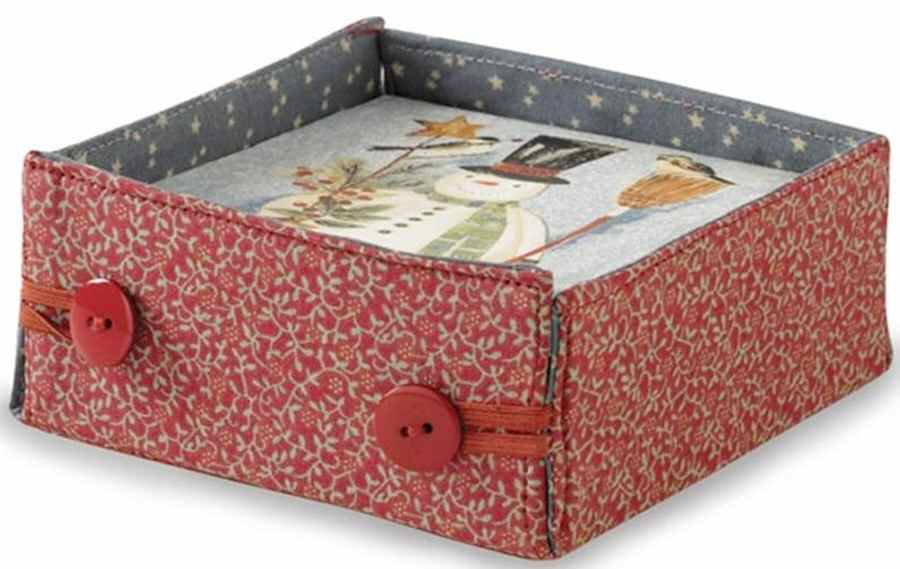 Winter Magic Square Cloth Cocktail Napkin Basket by Park Designs-1