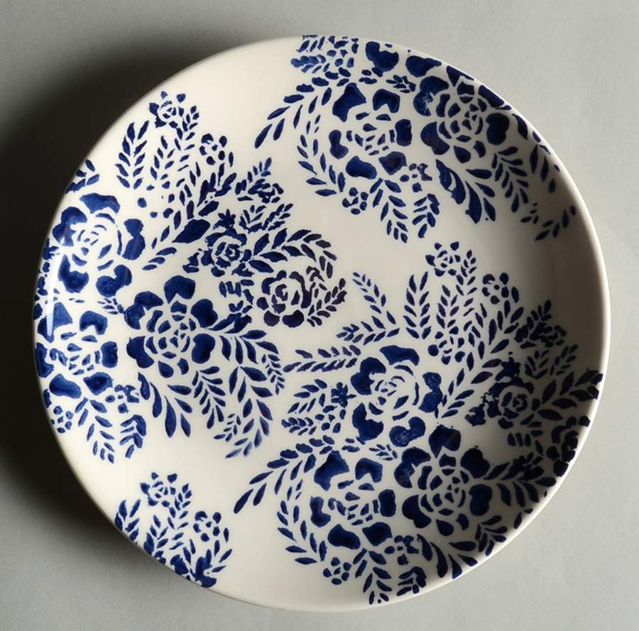 Blue Blooms Salad Plate by Pier 1-1