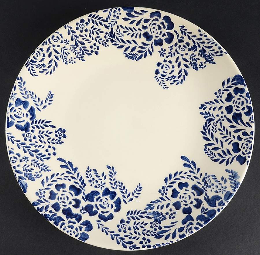 Blue Blooms Dinner Plate by Pier 1-1