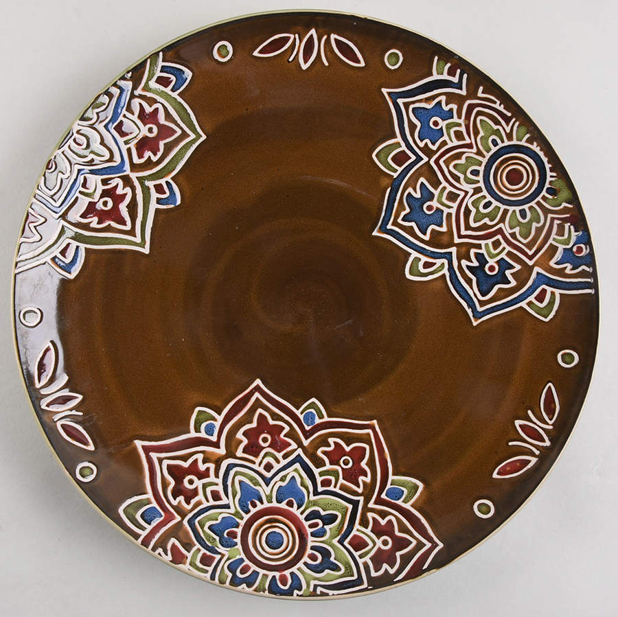 Global Medallion Dinner Plate by Pier 1-1